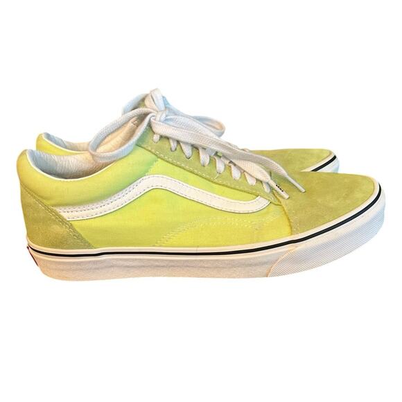 VANS Old Skool Neon Green Lace Up Shoe Men Size 9 Women Size 10.5 - Picture 3 of 6